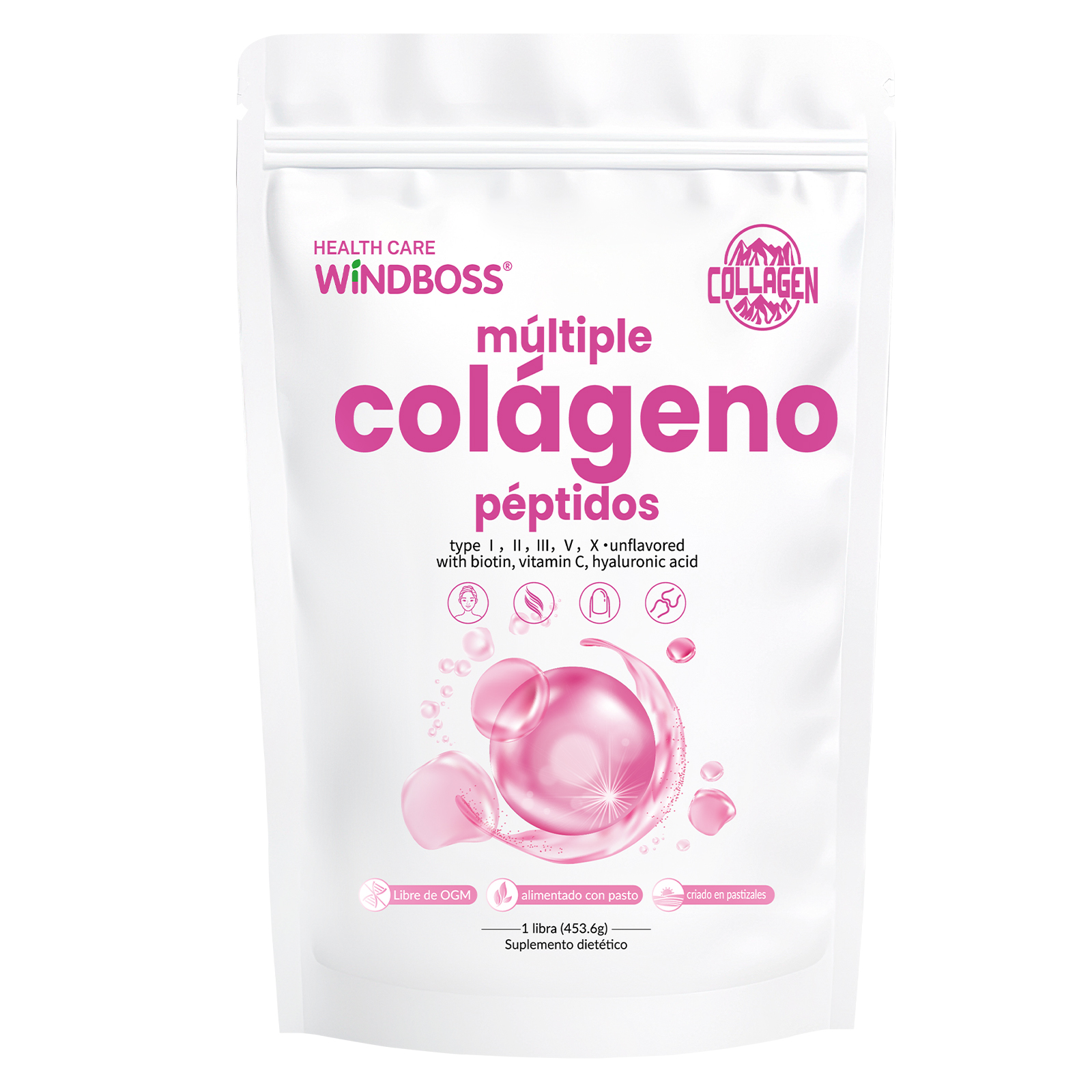 Windboss 1LB Multiple Collagen Peptides Powder