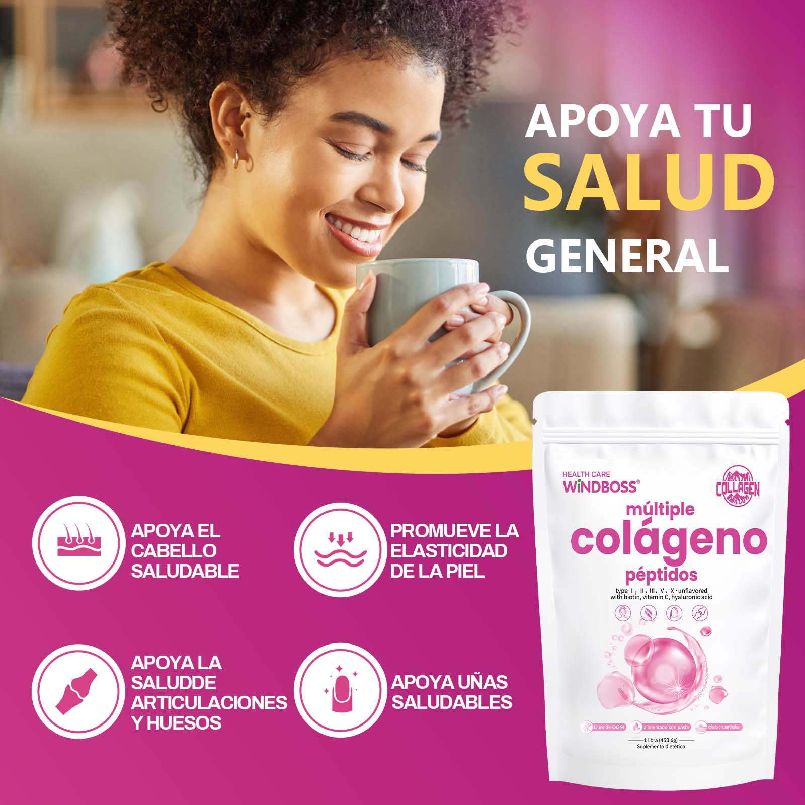 Windboss 1LB Multiple Collagen Peptides Powder - Image 2