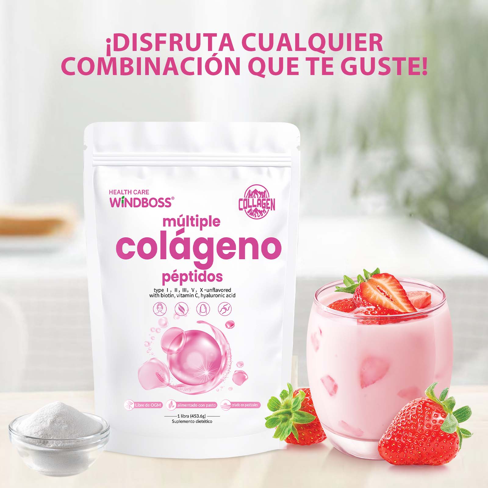 Windboss 1LB Multiple Collagen Peptides Powder - Image 4