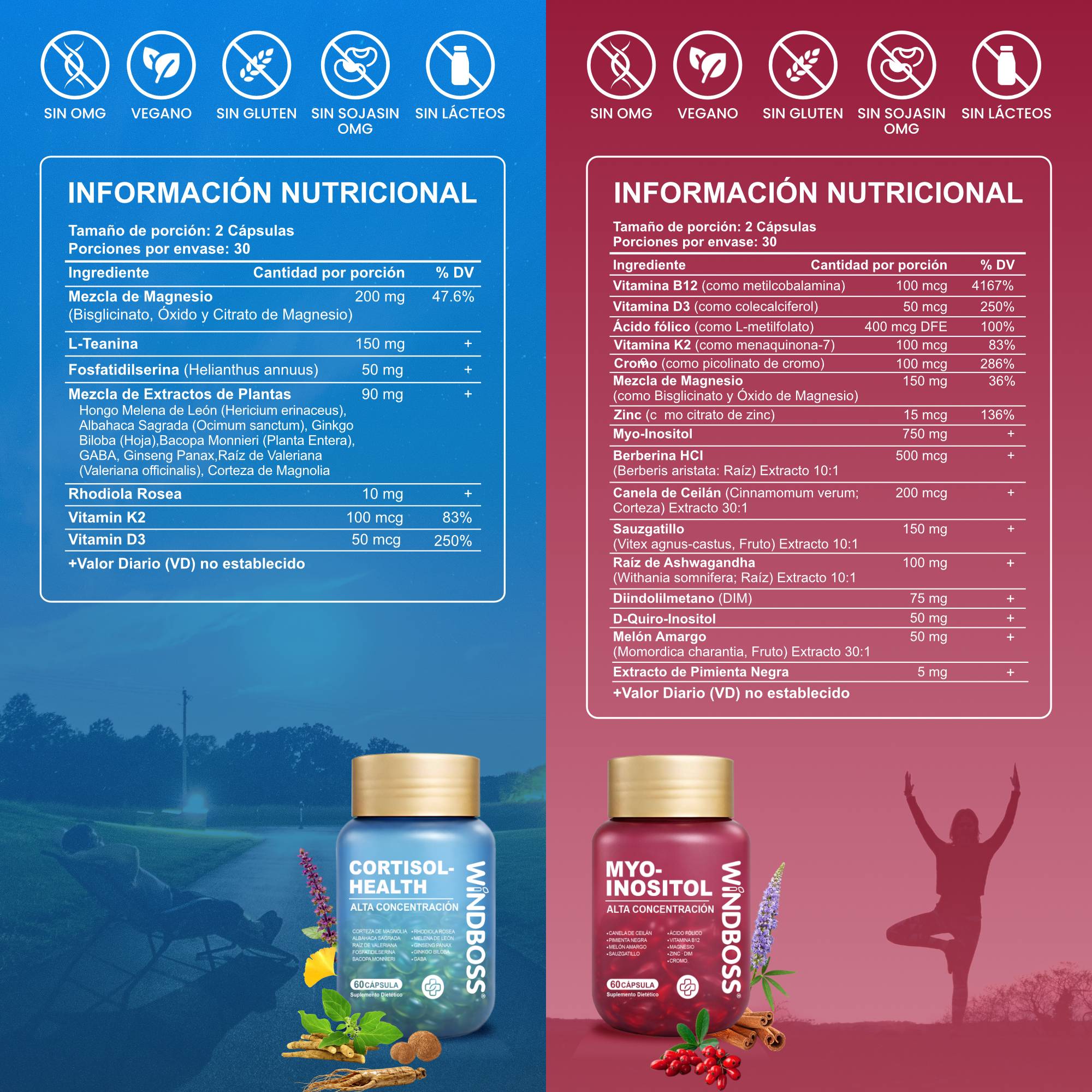 Combo Cortisol Support Multivitamin and Myo-Inositol - Extra Strength - Image 3