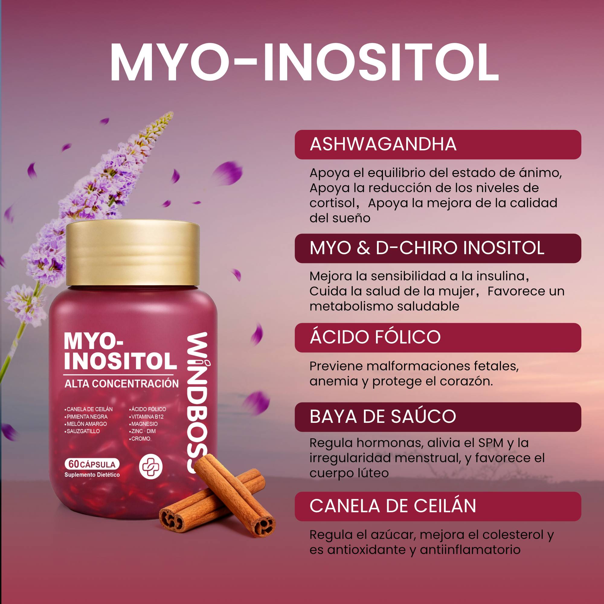 Combo Cortisol Support Multivitamin and Myo-Inositol - Extra Strength - Image 4